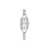 Craquez pour la montre Joalia 633465, une pièce raffinée au design rectangulaire façon tonneau, ornée de strass étincelants. Avec son cadran blanc à chiffres noirs et son bracelet chromé sur laiton, elle offre une lecture claire et un style intemporel.