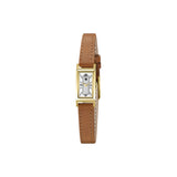 Montre femme LIP Churchill T13 Baguette dorée bracelet cuir brun – 671205