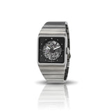 Lip est une manufacture horlogère française avec une histoire extrêmement riche. Elle propose des montres avec des designs variés, modernes et vintages qui se basent sur des innovations techniques importantes. Le modèle Big TV Titane 671656 que nous vous proposons est signé Roger Tallon qui se caractérise par un style différent en-dehors des codes classique de l'horlogerie. Il est composé d'un boîtier carré de 35 mm de diamètre et qui est conçu en titane.