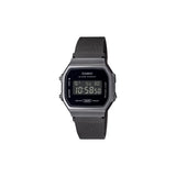 Pour parfaire votre tenue de sport, misez sur cette Montre Homme Casio A168WEMB-1BEF. Son allure monochrome noir met discrètement en valeur votre poignet. Avec ses nombreuses fonctionnalités, elle vous sera utile au quotidien.