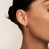 Les créoles Jula en Or blanc sont de véritables bijoux délicats et étincelants. Chaque oxyde est soigneusement serti, créant un éclat subtil et élégant. Les créoles Jula apportent une touche de glamour discret à votre style, encadrant délicatement votre visage avec leur design classique et intemporel.