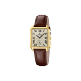 Montre homme Festina On The Square F20780/2 dorée avec bracelet cuir