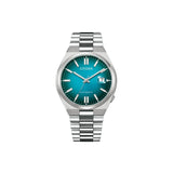 Citizen NJ0151‑88X – montre homme automatique 40 mm acier, cadran bleu dégradé, bracelet acier, verre saphir, affichage date, étanchéité 50 m. Style moderne & mécanique fiable