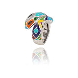 Espiègle et audacieuse, cette bague serpent en argent multicolore Una Storia affirme votre personnalité avec style. Entre éclat des pierres et couleurs vives, elle incarne un bijou fantaisie pour celles qui aiment se démarquer.