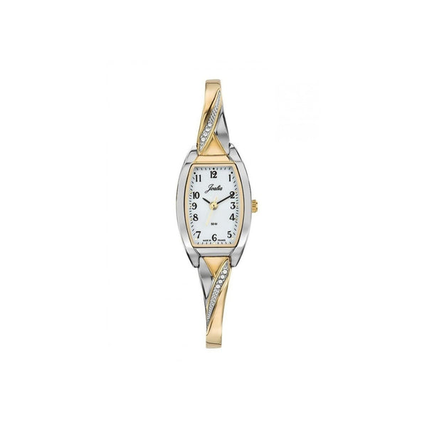 Succombez au charme de la montre Certus Joalia 634010, conçue en France pour sublimer votre poignet avec discrétion et raffinement. Son boîtier rectangulaire de 20 mm renferme un cadran blanc épuré, tandis que son bracelet bicolore orné de strass apporte une touche lumineuse à votre tenue, de jour comme de nuit.
Un choix idéal pour les femmes à la recherche d’un accessoire chic, féminin et intemporel.