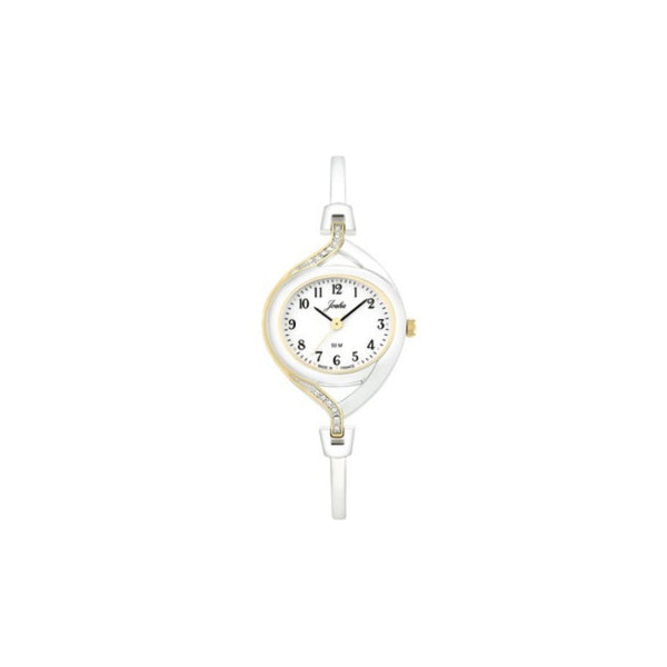 Craquez pour la montre Certus Joalia 634102, à la fois chic et intemporelle. Son boîtier rond bicolore 26 mm, son cadran blanc épuré et son bracelet argenté en font un accessoire élégant à porter tous les jours.