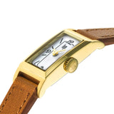 Montre femme LIP Churchill T13 Baguette dorée bracelet cuir brun – 671205