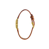 Montre femme LIP Churchill T13 Baguette dorée bracelet cuir brun – 671205