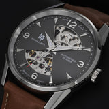 Montre LIP Himalaya Automatique Sablier 40 mm squelette bracelet cuir camel – 671572
