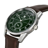 Montre LIP Himalaya Classique 40 mm cadran vert bracelet cuir marron – 671728