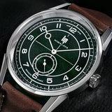 Montre LIP Himalaya Classique 40 mm cadran vert bracelet cuir marron – 671728