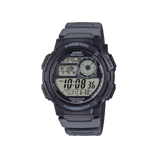 Alliant solidité et praticité, la Casio Timeless AE-1000W-8AVEF se distingue par son design robuste et fonctionnel. Son boîtier en résine résistant et son style affirmé en font un accessoire idéal pour un usage quotidien. Polyvalente, elle accompagne aussi bien vos journées actives que vos moments de détente, tout en offrant la fiabilité légendaire de Casio.