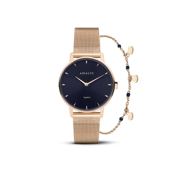Offrez la Giftbox Flore : une montre élégante et un bracelet bijou assorti pour sublimer le poignet. Le cadeau parfait pour toutes les occasions.