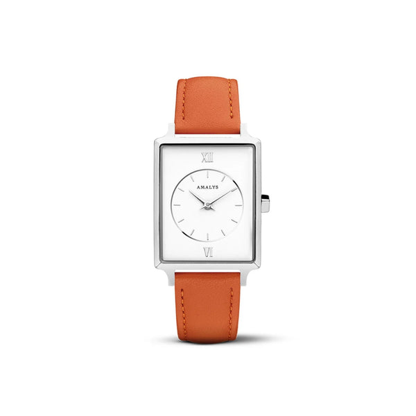 Affirmez votre style avec la montre Lou, un modèle audacieux qui mêle élégance et originalité. Son bracelet en cuir coloré met en lumière les personnalités affirmées, tandis que son boîtier en acier inoxydable 316L assure finesse et durabilité.