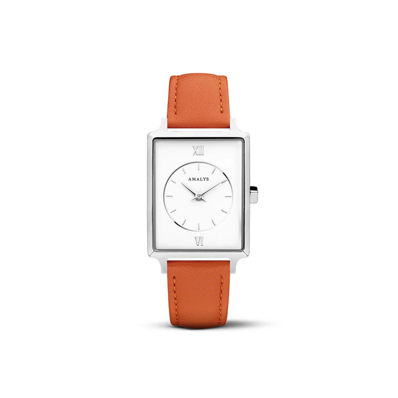 Affirmez votre style avec la montre Lou, un modèle audacieux qui mêle élégance et originalité. Son bracelet en cuir coloré met en lumière les personnalités affirmées, tandis que son boîtier en acier inoxydable 316L assure finesse et durabilité.