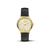 Avec son boîtier doré et son bracelet en cuir noir, la montre Sofia incarne une élégance moderne et sophistiquée. Un incontournable pour celles et ceux qui aiment le style avec caractère.