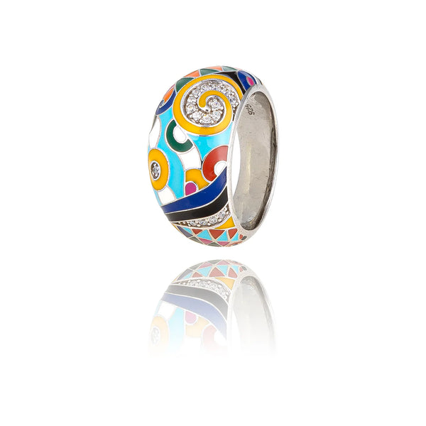 Plongez dans l’univers enchanteur de la Polynésie avec la bague Marina en argent jaune et turquoise. Inspirée des fonds marins polynésiens, cette création rend hommage à la beauté des coraux, créatures colorées et plantes exotiques qui peuplent cet éden du Pacifique Sud. Laquée à la main et éclatante, elle incarne toute la richesse et l’intensité de ce monde sous-marin fascinant.