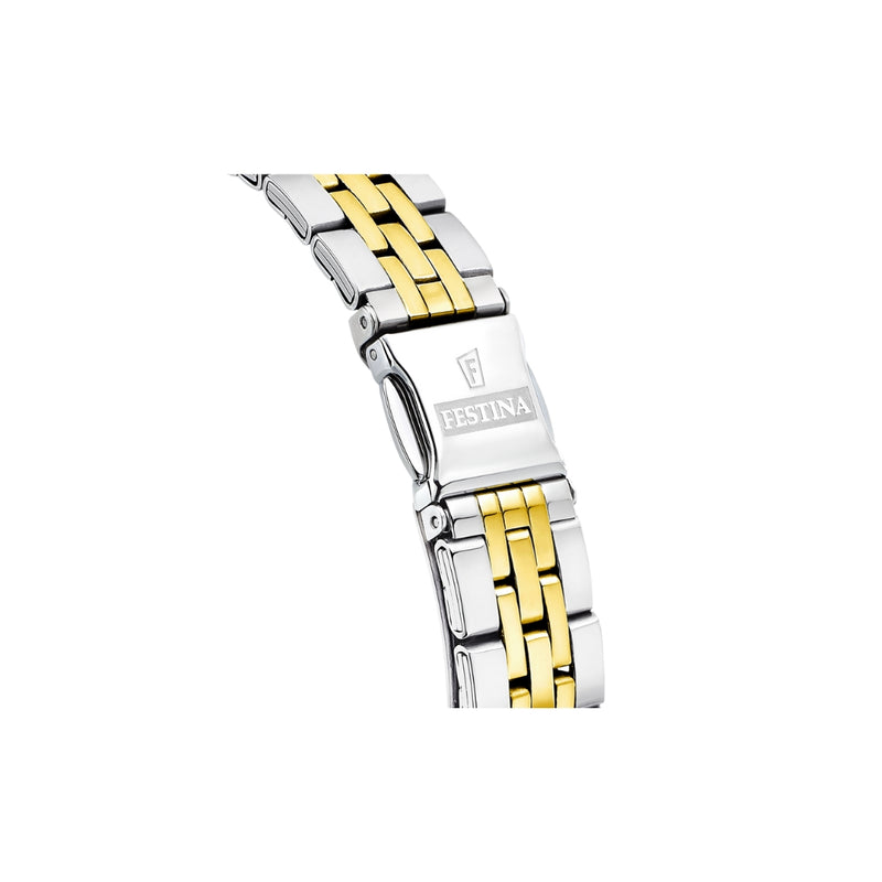 La montre Festina F16868/1 pour femme est un véritable bijou de l'horlogerie. Sa boîte en acier avec zirconiums et verre minéral en font une pièce unique et exclusive. De plus, son bracelet en acier lui apporte une touche de sophistication et d'élégance qui le rend parfait pour toutes les occasions.