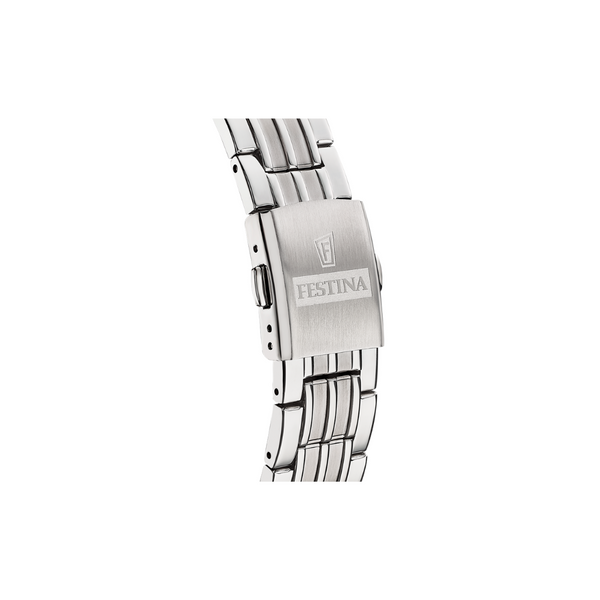 La montre Festina F20005/3 pour homme est une véritable œuvre d'art. Avec son boîtier en acier et son verre saphir, cette montre est synonyme de qualité et de durabilité. De plus, son bracelet en acier lui confère un aspect élégant et sophistiqué qui ne passera pas inaperçu.