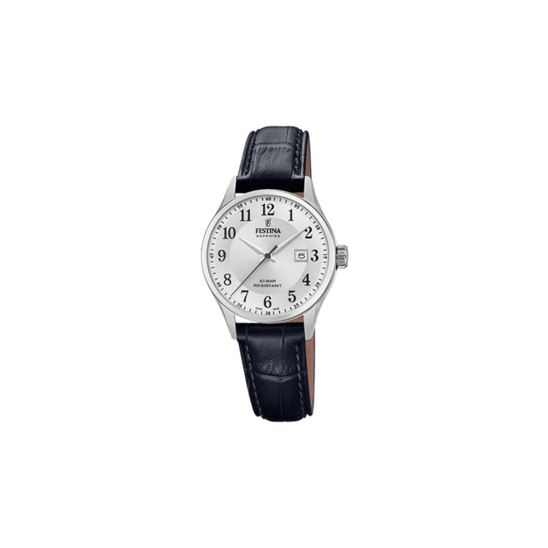 La montre Festina F20009/5 pour femme est un véritable bijou de l'horlogerie. Sa boîte en acier et en cristal saphir lui confère une élégance et une sophistication uniques, tandis que son bracelet en cuir le rend confortable et facile à porter en toute occasion.