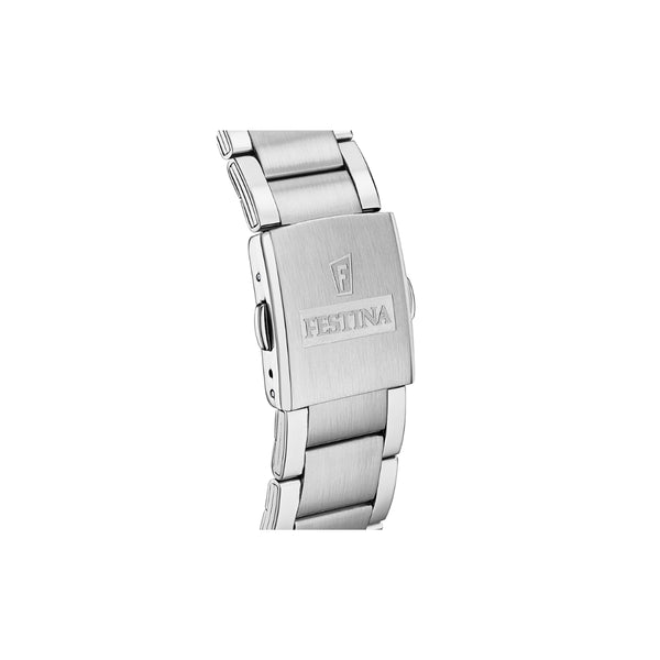 La montre Festina F20343/2 pour homme est une véritable œuvre d'art. Avec son boîtier en acier et son verre minéral, cette montre est un exemple d'excellence en horlogerie. De plus, elle est équipée d'un bracelet en acier qui lui donne une touche de sophistication et d'élégance.