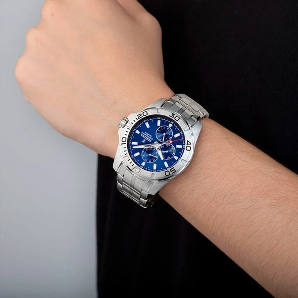 La Festina F20445/2 pour homme allie élégance et robustesse. Son boîtier en acier et son verre minéral garantissent durabilité et protection, tandis que son bracelet en acier apporte sophistication et style. Une montre qui incarne l’excellence horlogère.