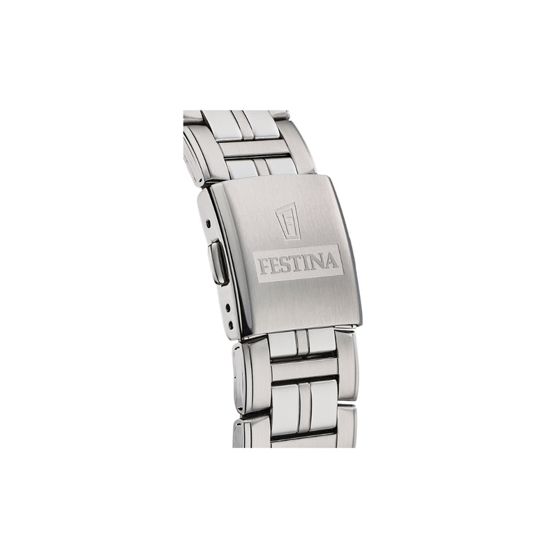 La montre Festina F20445/6 pour homme est une véritable œuvre d'art. Avec son boîtier en acier et son verre minéral, cette montre est un exemple d'excellence en horlogerie. De plus, elle est équipée d'un bracelet en acier qui lui donne une touche de sophistication et d'élégance.