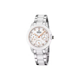 La Festina F20497/1 pour femme est un véritable bijou horloger. Sa boîte et son bracelet en acier et céramique, associés à un verre saphir, allient raffinement et durabilité. Un accessoire d’exception, sophistiqué et élégant, parfait en toute occasion