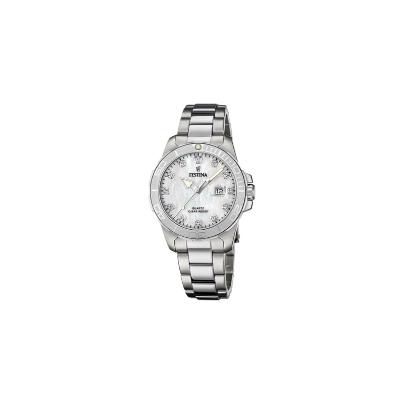 La montre Festina F20503/1 pour femme est un véritable bijou de l'horlogerie. Sa boîte en acier et verre minéral, ainsi que son bracelet en acier, en font une pièce de haute qualité et durabilité.