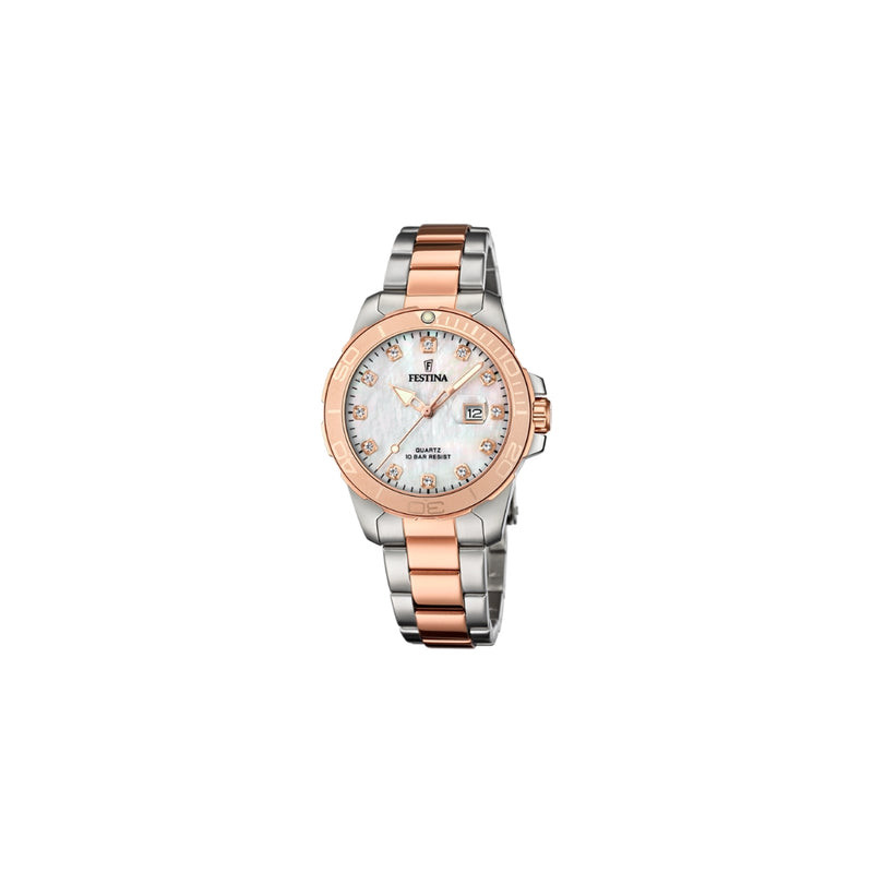 La montre Festina F20505/1 pour femme est un véritable bijou de l'horlogerie. Sa boîte en acier et en verre minéral, ainsi que son bracelet en acier, en font un accessoire de haute qualité et de durabilité.