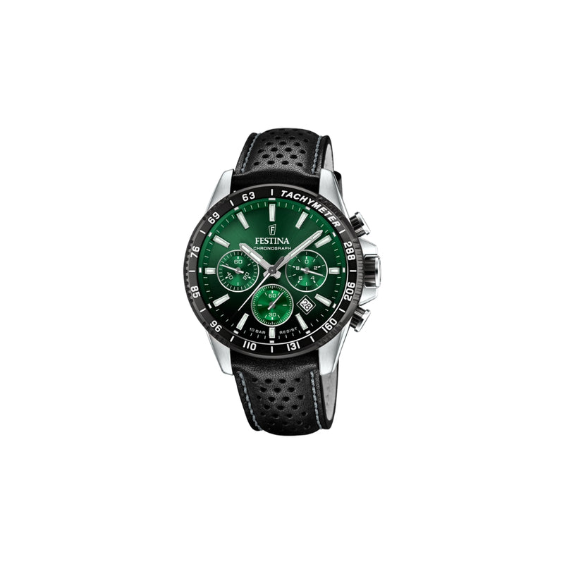 La montre Festina F20561/5 pour homme est une véritable œuvre d'art. Sa boîte en acier et verre minéral, combinée à un bracelet en cuir de haute qualité, en font une pièce unique et sophistiquée.