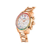La montre Festina F20639/2 pour femme, appartenant à la Collection Rainbow, est un véritable bijou de l'horlogerie. Avec son boîtier en acier et zirconiums, cette montre est un exemple d'excellence en matière de design et de qualité qui caractérise la marque Festina.