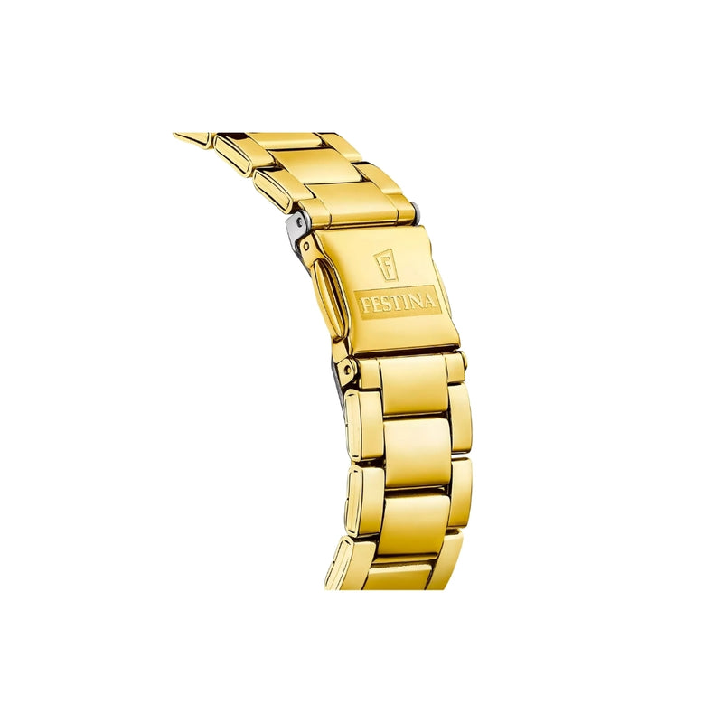 La Festina F20640/1 pour femme allie élégance et robustesse. Son boîtier et son bracelet en acier inoxydable, associés à un verre minéral résistant, font de cette montre un accessoire durable et sophistiqué, idéal pour sublimer toutes vos tenues.