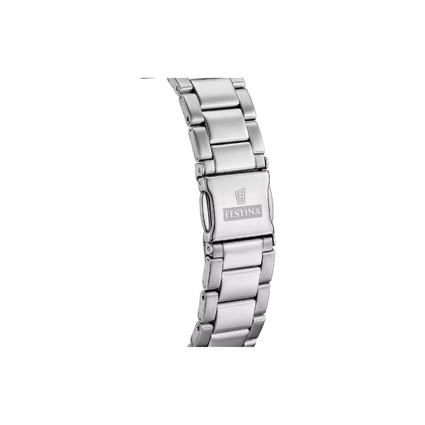 La Festina F20707/8 pour homme allie élégance et modernité avec son boîtier en acier inoxydable et son verre minéral résistant. Équipée d’un bracelet en acier inoxydable, cette montre Festina est un accessoire raffiné et durable, parfait pour toutes les occasions