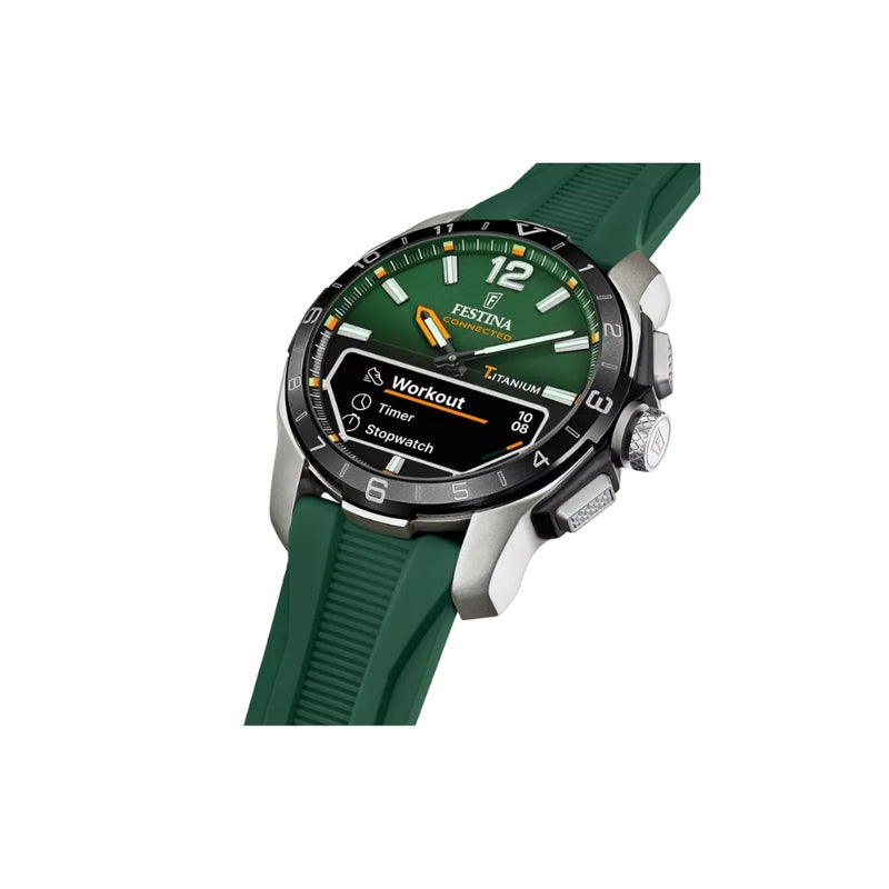 La Festina Connected D est une montre connectée pour homme qui allie élégance et technologie. Avec son cadran analogique associé à un écran numérique discret, elle permet de rester connecté à son smartphone tout en conservant le charme d’une montre classique. Idéale pour l’homme moderne en quête de style et de praticité