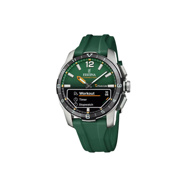 La Festina Connected D est une montre connectée pour homme qui allie élégance et technologie. Avec son cadran analogique associé à un écran numérique discret, elle permet de rester connecté à son smartphone tout en conservant le charme d’une montre classique. Idéale pour l’homme moderne en quête de style et de praticité