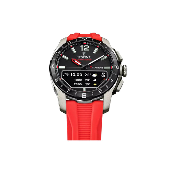 La Festina Connected D F23000/C est une montre connectée pour homme qui associe élégance et technologie. Son cadran analogique classique s’accompagne d’un écran digital discret, offrant un accès rapide aux informations de votre smartphone. Un modèle idéal pour rester connecté sans renoncer au style intemporel