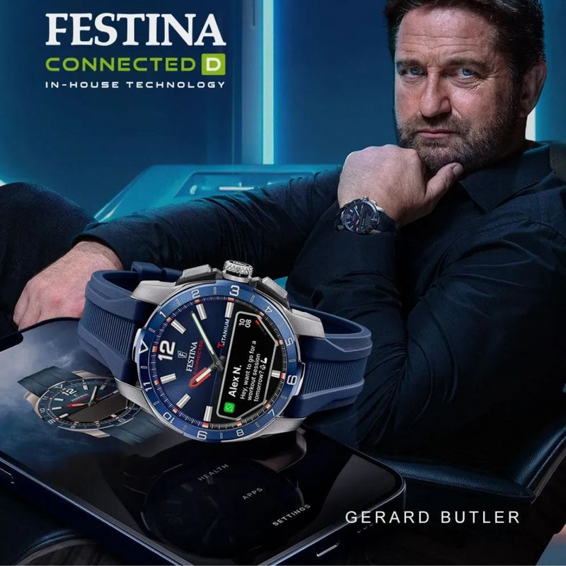 La Festina Connected D F23000/C est une montre connectée pour homme qui associe élégance et technologie. Son cadran analogique classique s’accompagne d’un écran digital discret, offrant un accès rapide aux informations de votre smartphone. Un modèle idéal pour rester connecté sans renoncer au style intemporel
