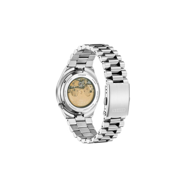 Citizen NJ0151‑88X – montre homme automatique 40 mm acier, cadran bleu dégradé, bracelet acier, verre saphir, affichage date, étanchéité 50 m. Style moderne & mécanique fiable