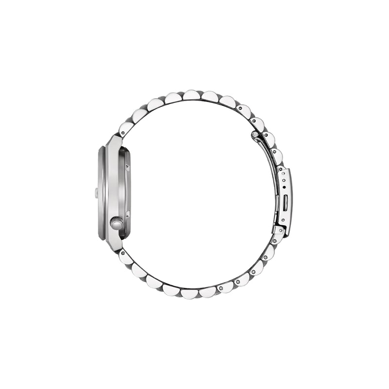 Citizen NJ0200-50Z – montre automatique 37 mm acier, cadran rose, bracelet acier, verre saphir, date, étanchéité 50 m. Élégance discrète et mécanique fiable