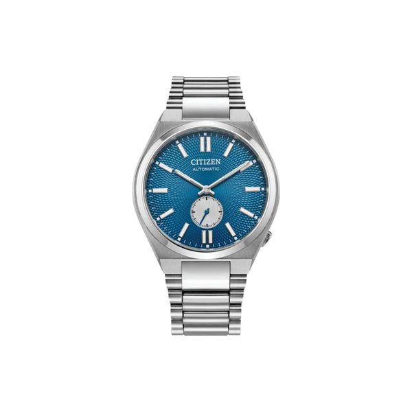 Citizen NK5010-51L – montre homme automatique 40 mm acier, cadran bleu guilloché, petite seconde, 60 h de réserve, verre saphir, étanchéité 50 m. Élégance moderne