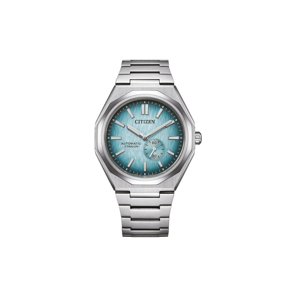 Citizen NK5020-58L – montre homme automatique 40,5 mm Super Titanium, cadran bleu dégradé, petite seconde, réserve 60 h, verre saphir, étanchéité 100 m
