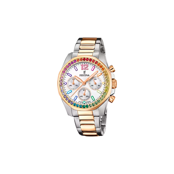 La montre <strong>Festina F20608/2</strong> pour femme est un véritable bijou de l'horlogerie. Sa boîte en acier avec zirconiums et verre minéral, combinée à un bracelet en acier, en fait un accessoire de haute qualité et d'élégance.