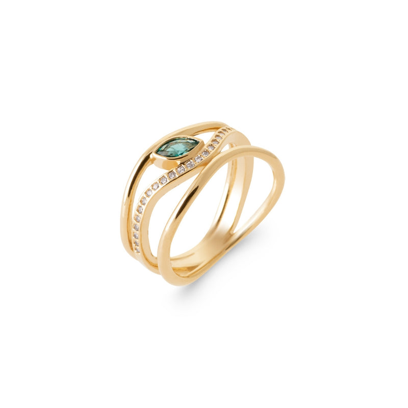 Bague Iris verte